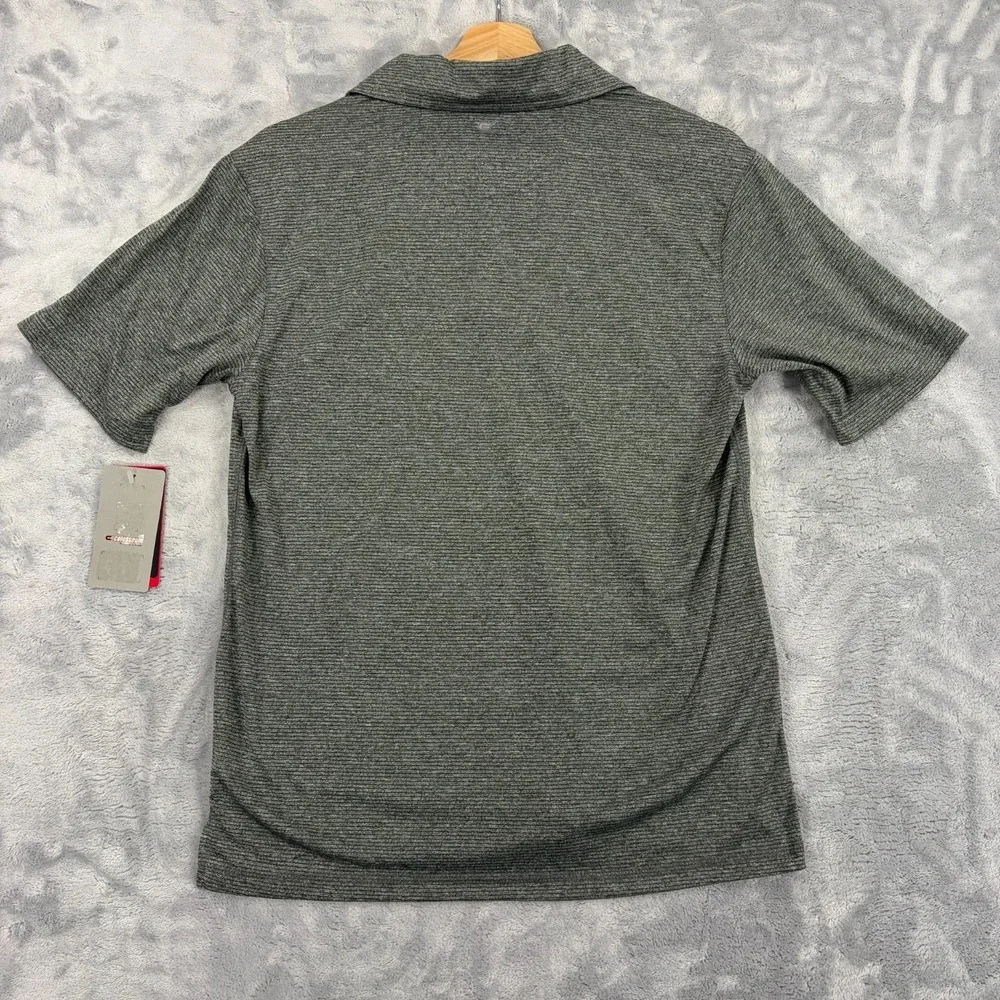 Ohio State Buckeyes Mens Small Gray Short Sleeve Performance Golf Polo NEW